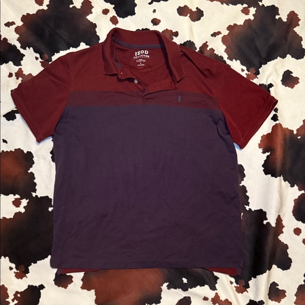IZOD Men’s Burgundy Polo-Style Shirt Size Large